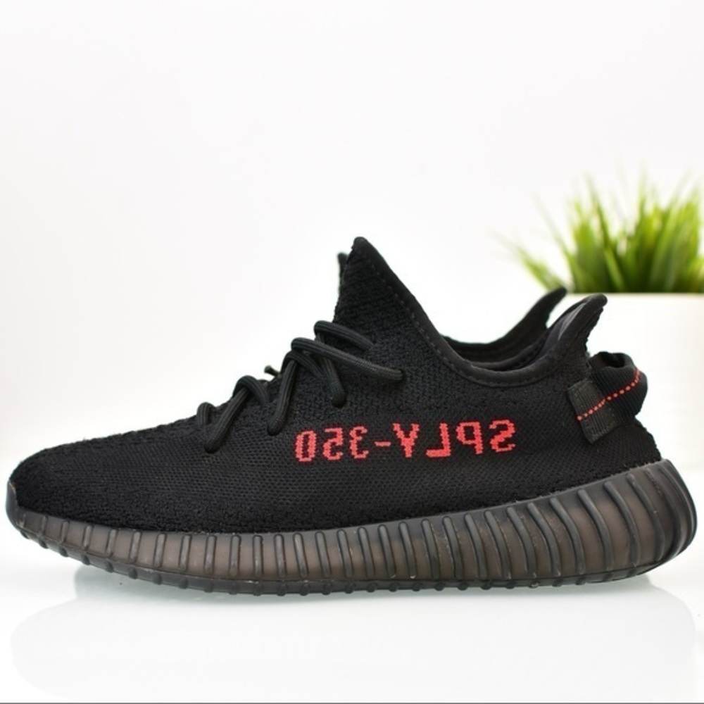 Adidas Yeezy Boost 350 V2 Bred Black Red Sneakers US 8